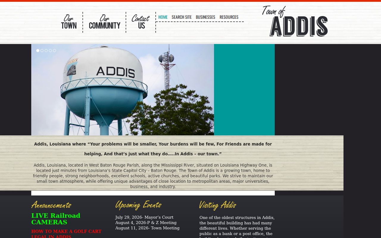 West Baton Rouge Parish Addis criminal records town gateway