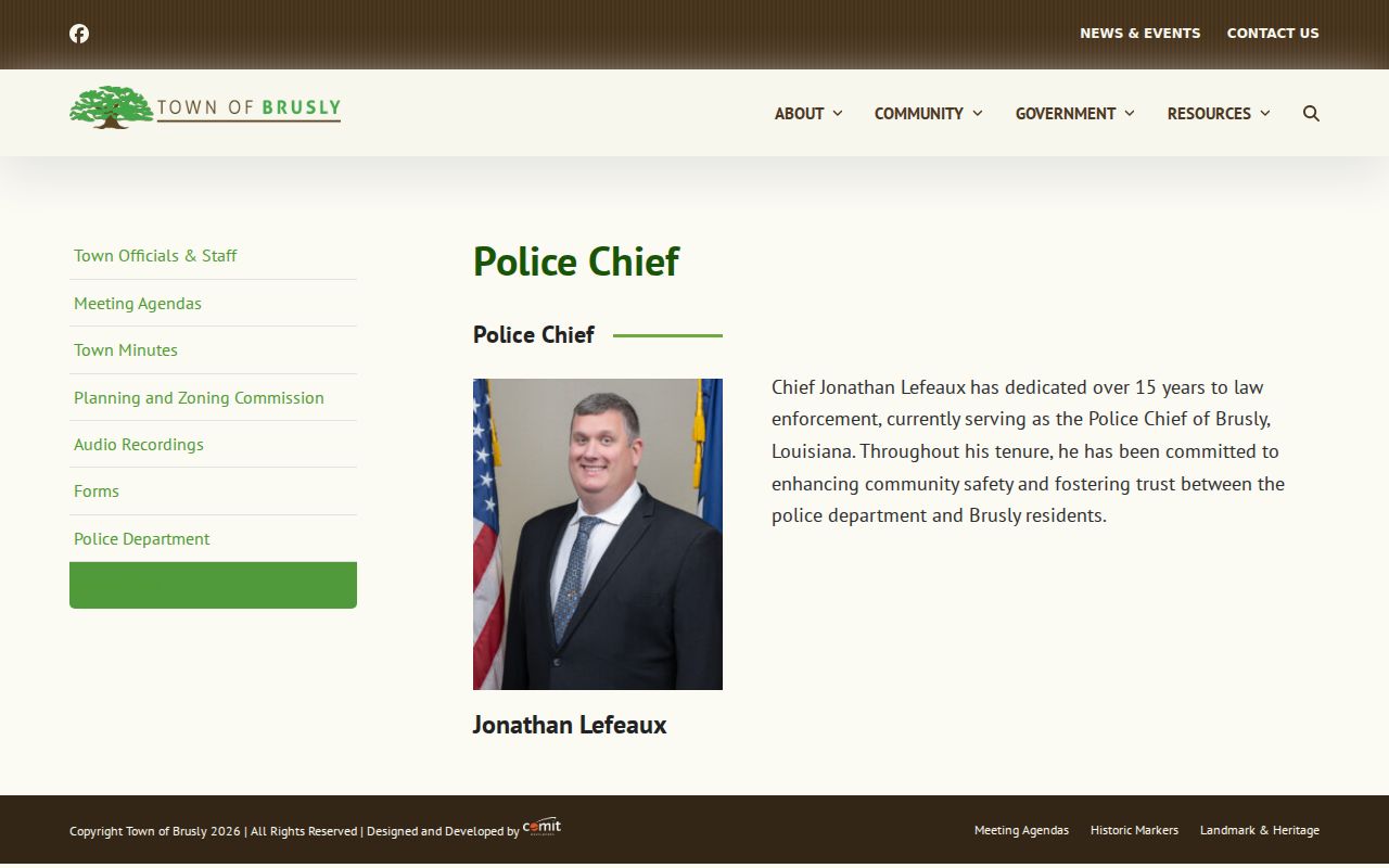 West Baton Rouge Parish Brusly criminal records police contact