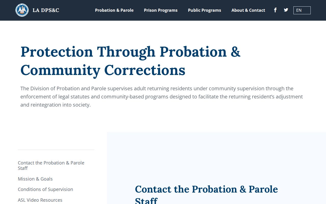 West Baton Rouge Parish criminal supervision program records