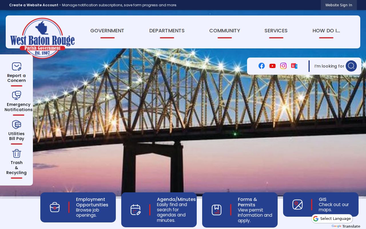 West Baton Rouge Parish criminal records government gateway